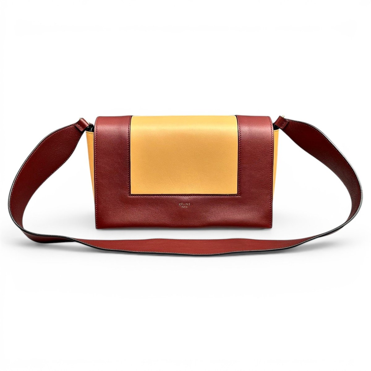 Frame leather handbag