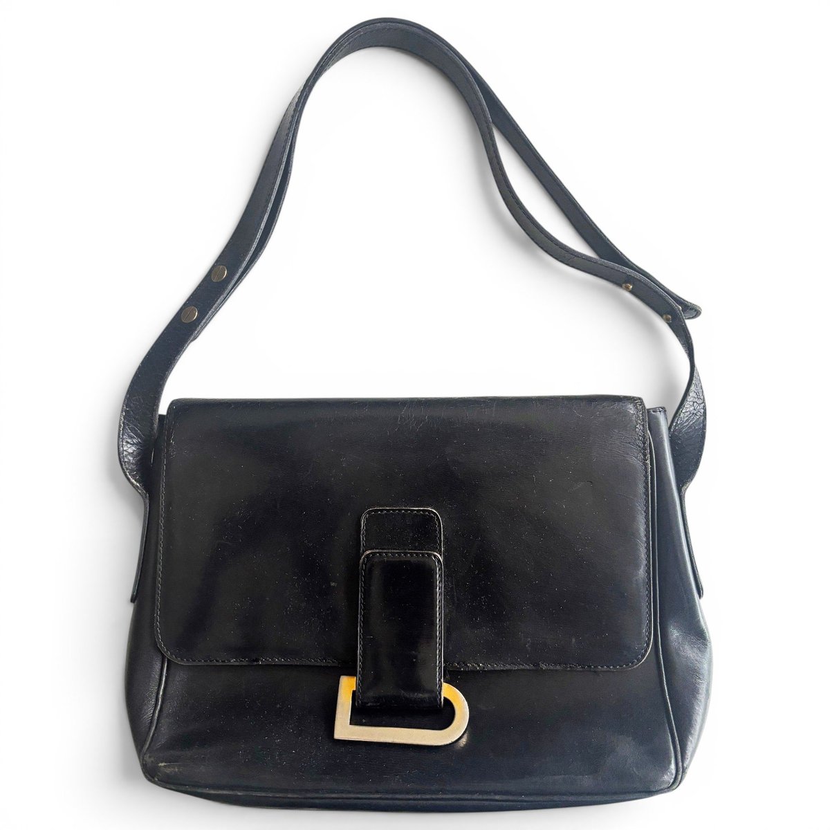 Leather clutch bag