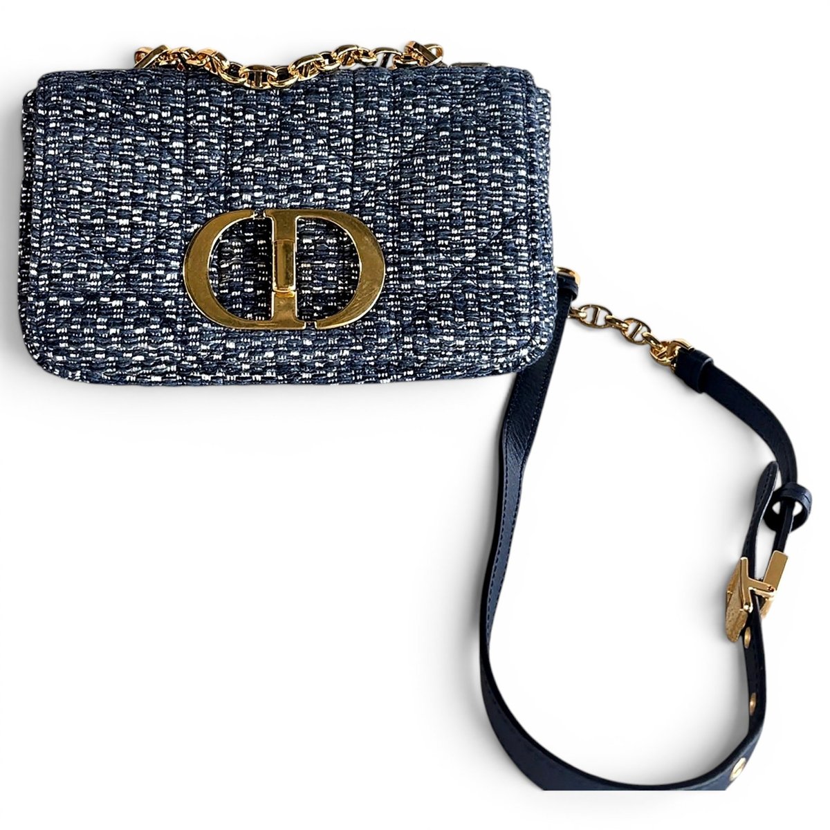 Dior Caro tweed handbag