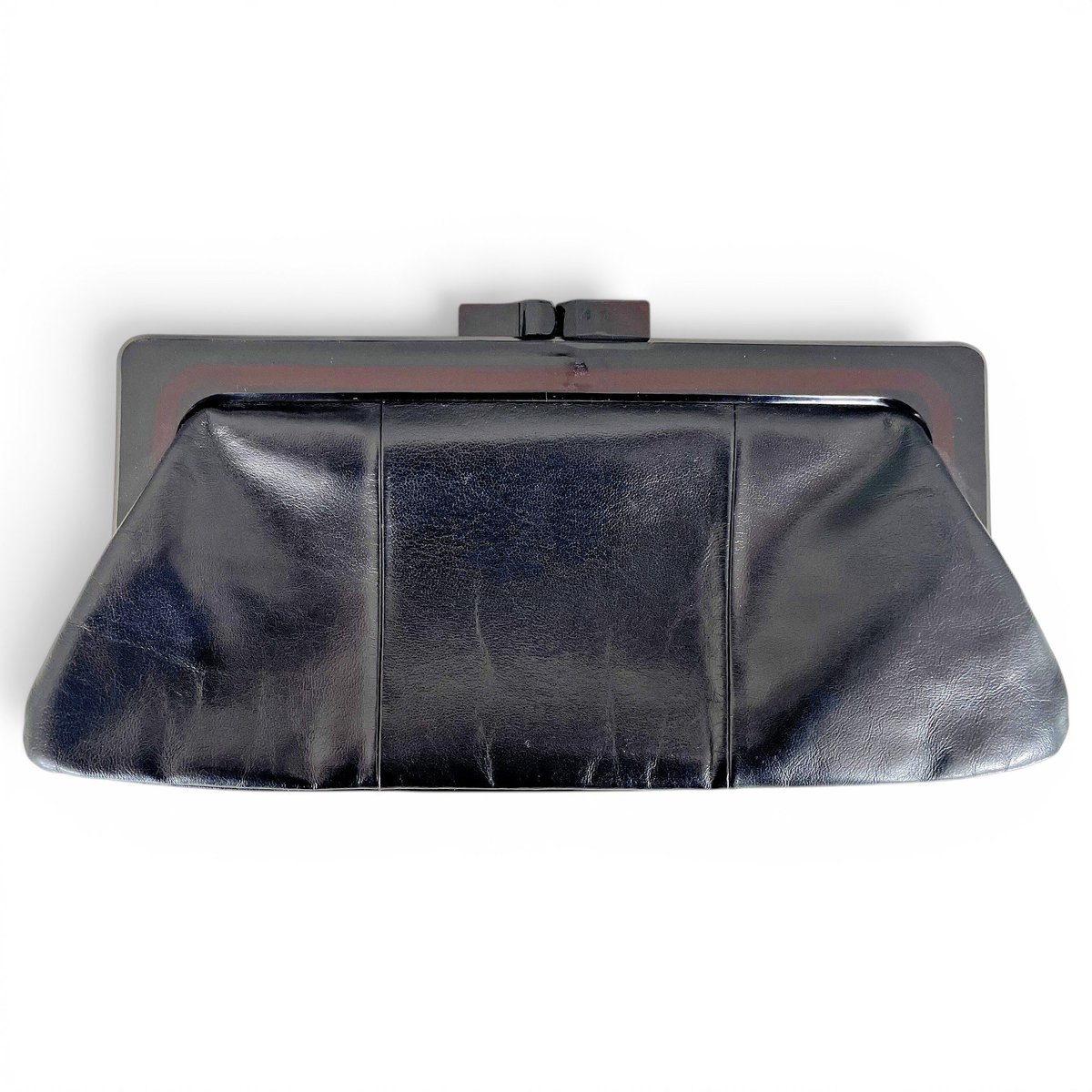 Leather clutch bag