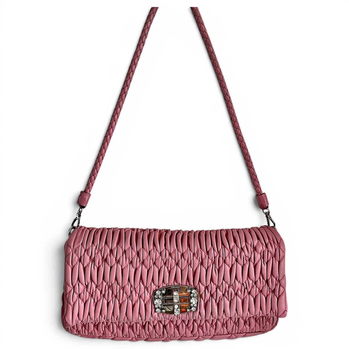 Matelassé leather handbag