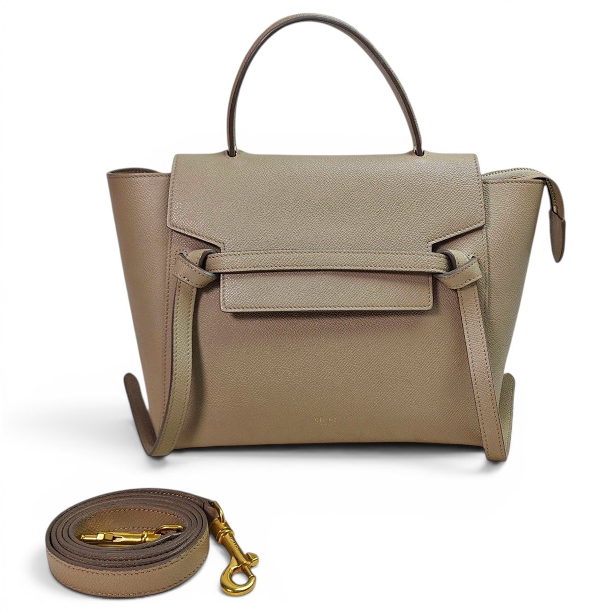 Belt leather handbag