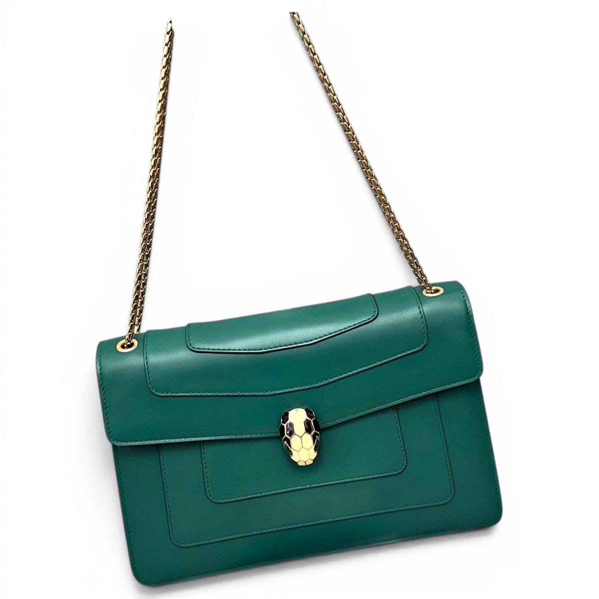 Serpenti leather handbag