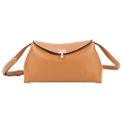 T-Lock leather clutch bag