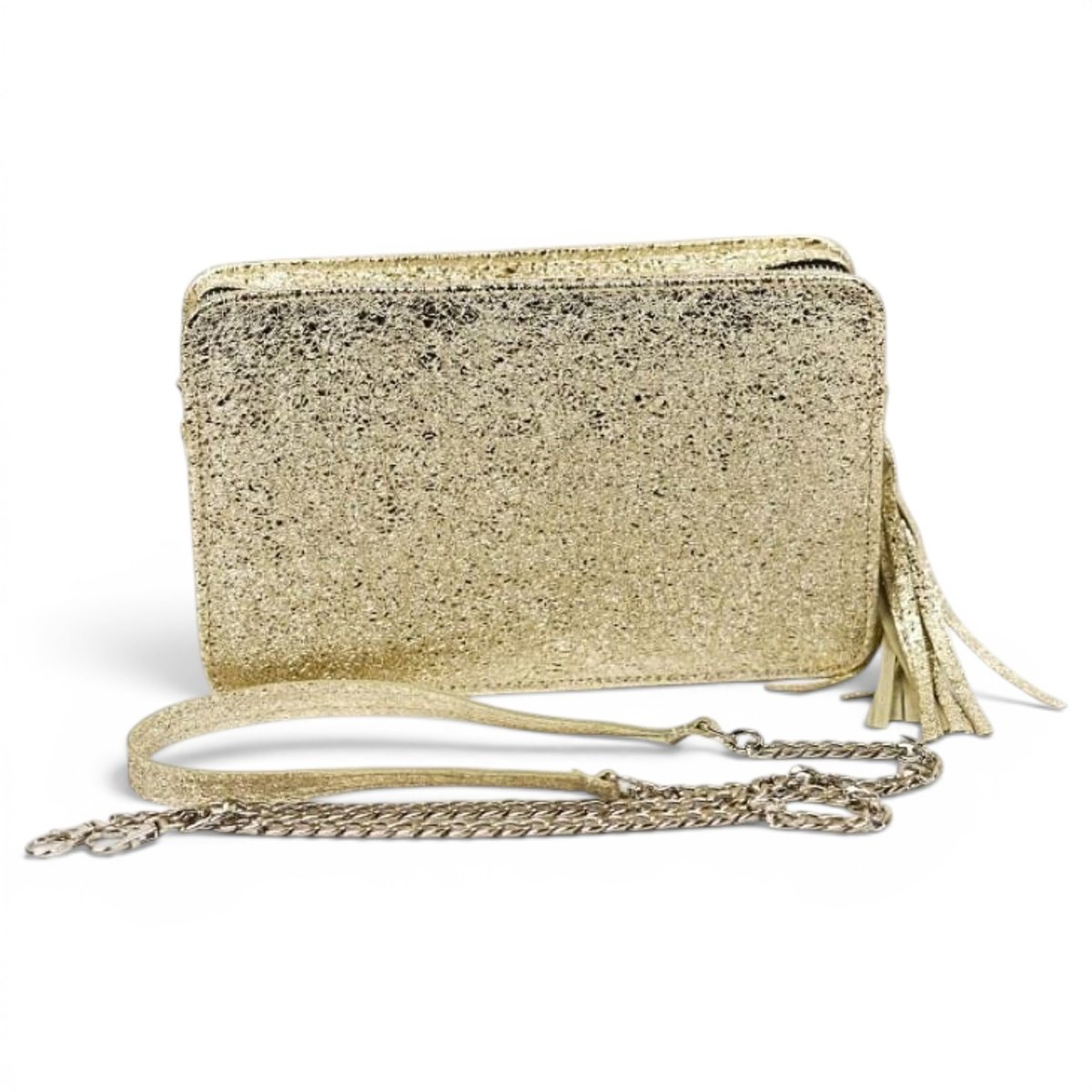 Leather clutch bag
