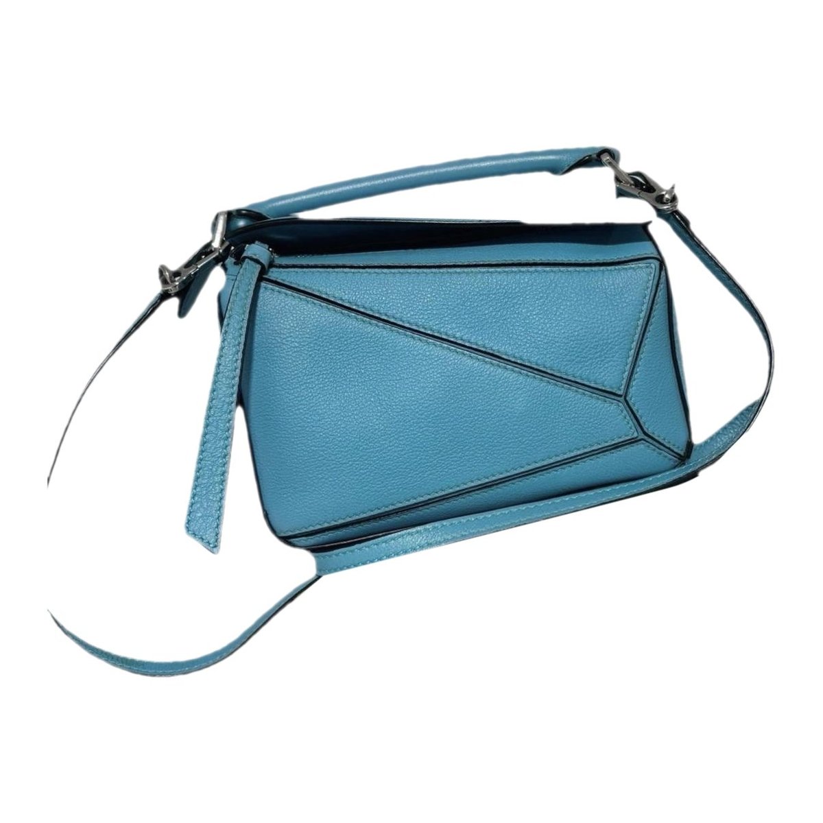 Puzzle leather handbag