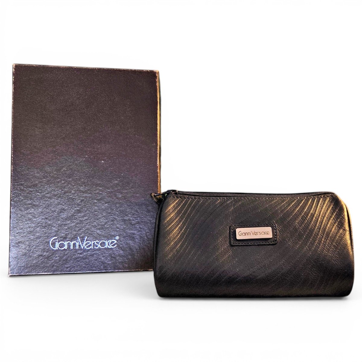 Leather clutch bag
