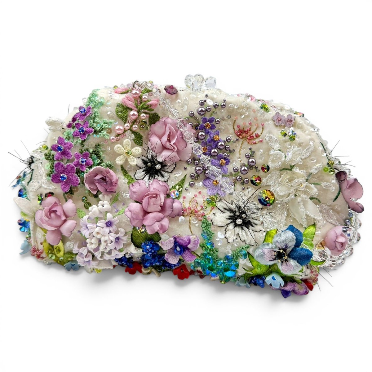 Silk clutch bag