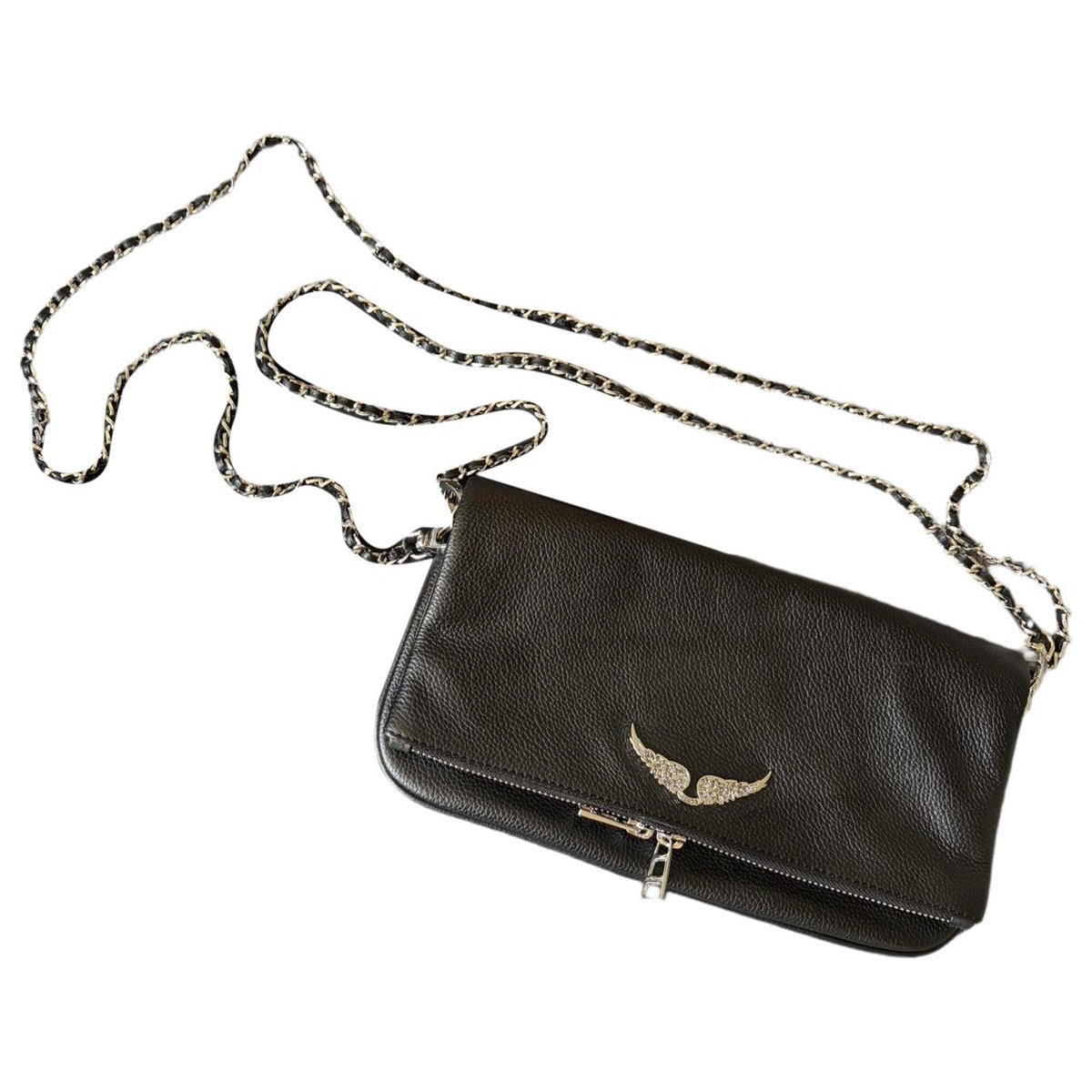 Rock leather clutch bag