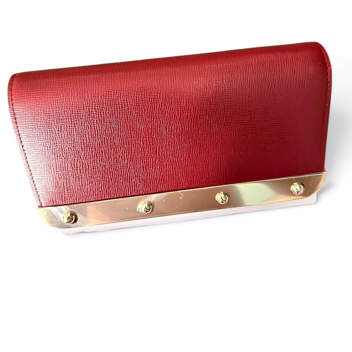 Leather clutch bag