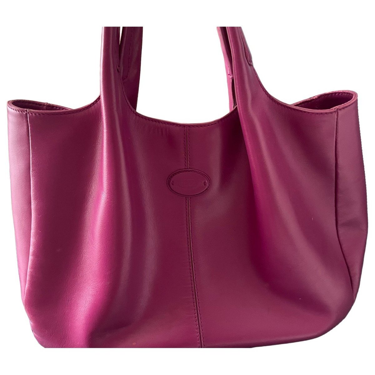 Shopping Media leather handbag