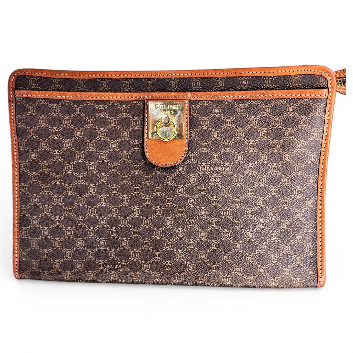 Triomphe Vintage cloth clutch bag
