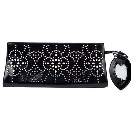Leather clutch bag