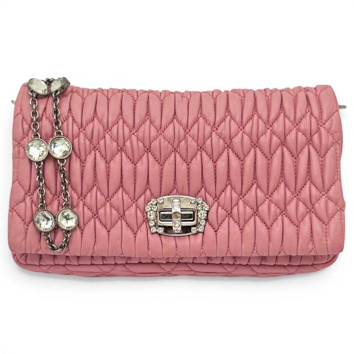 Matelassé leather handbag