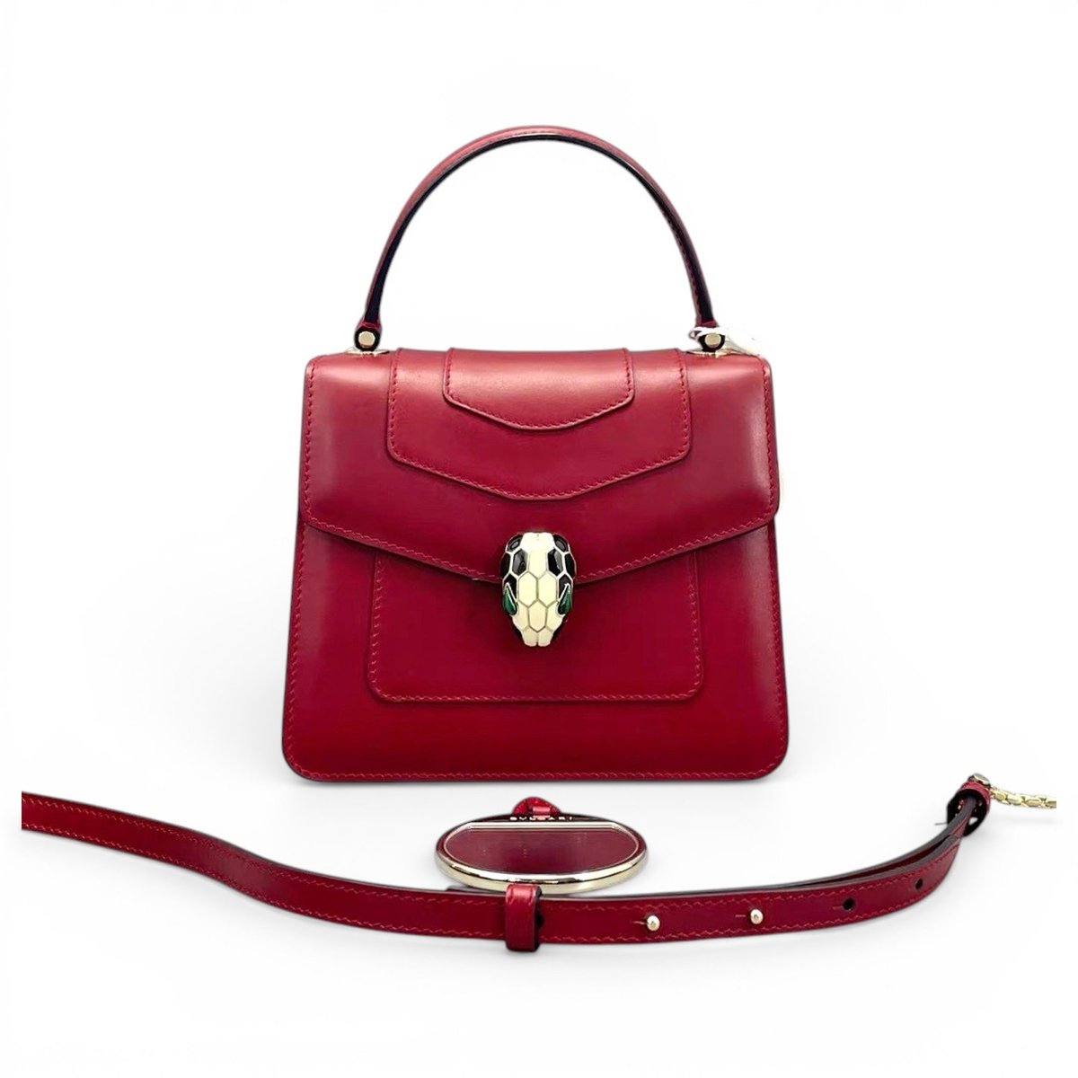 Serpenti leather handbag
