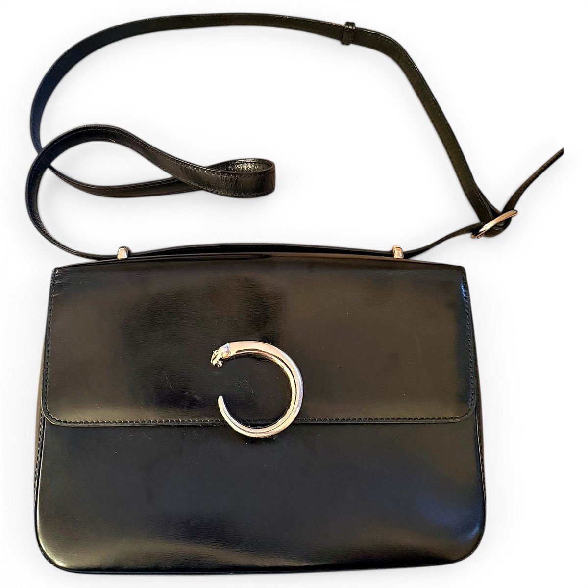 Panthère leather handbag