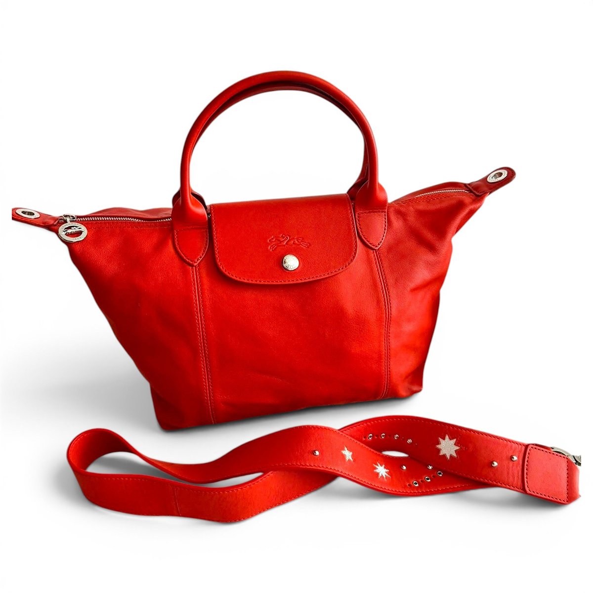 Pliage leather crossbody bag