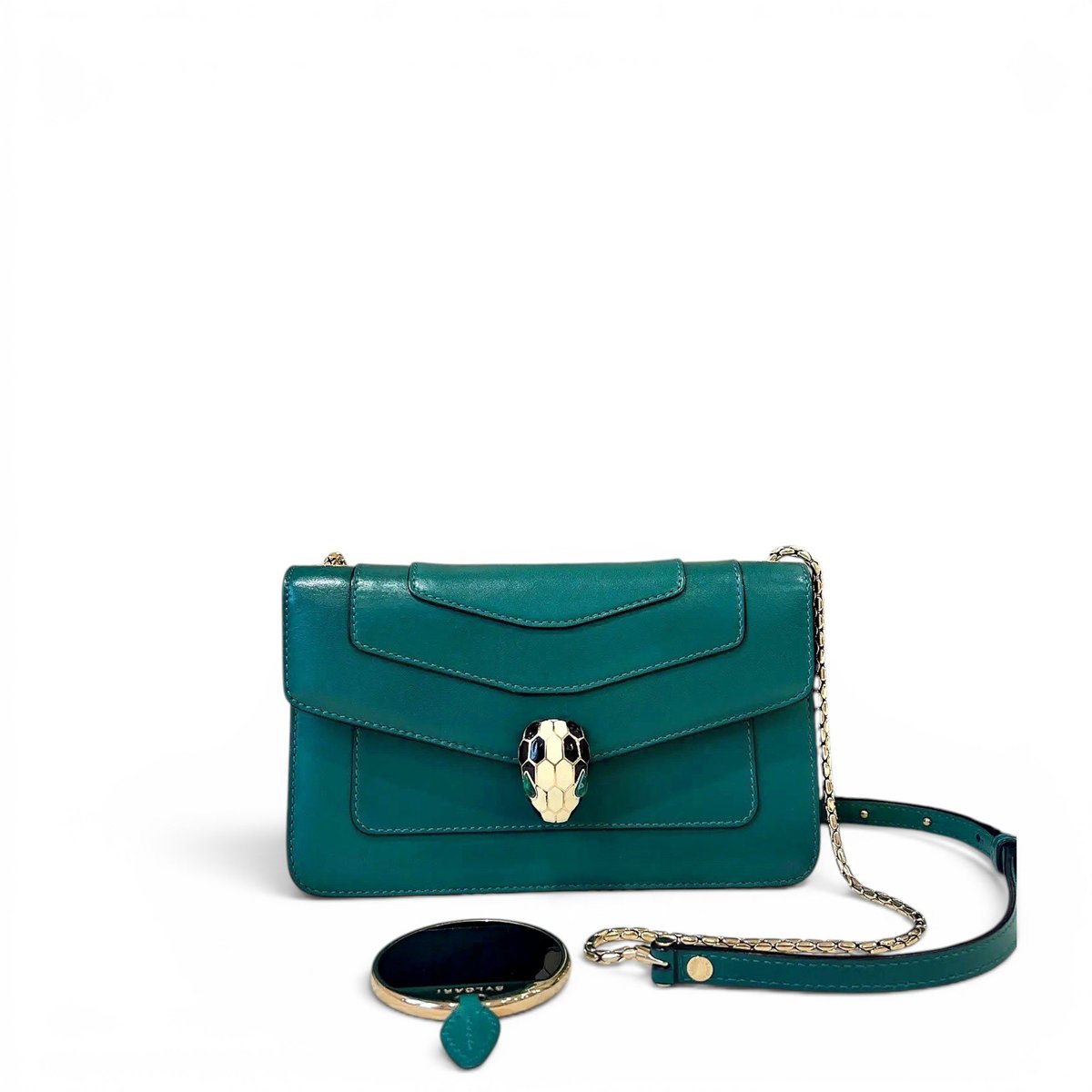 Serpenti leather handbag