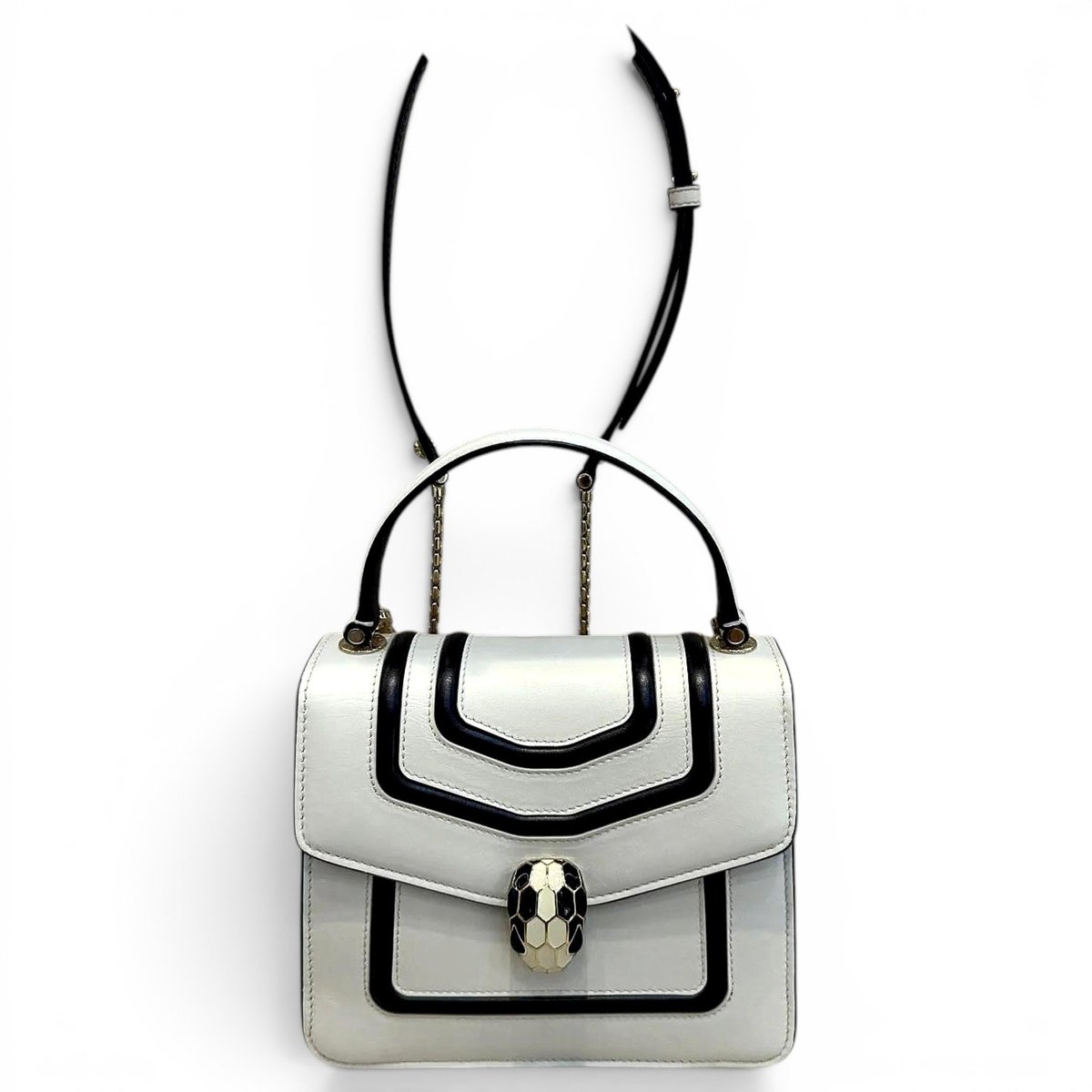 Serpenti leather handbag