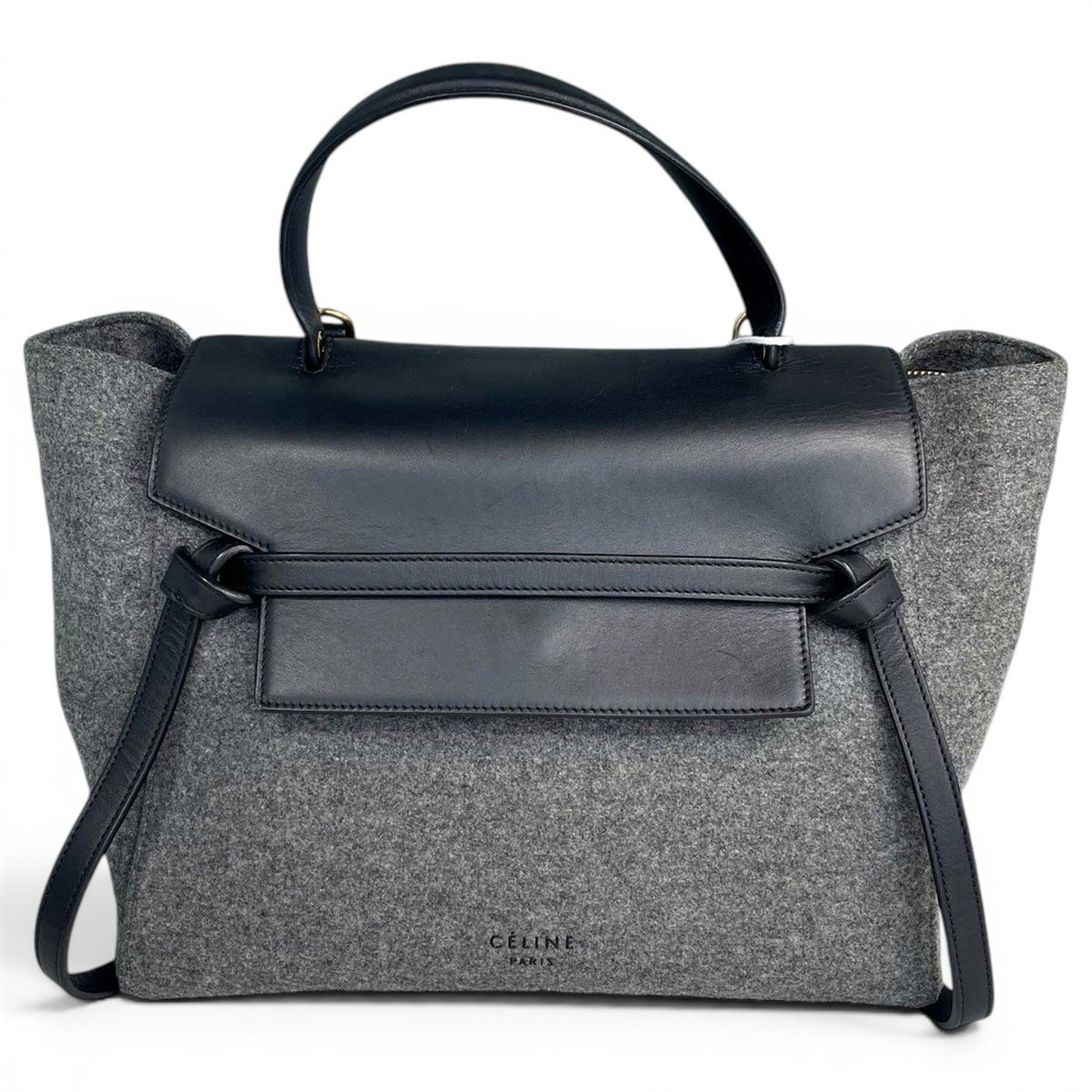 Belt leather handbag