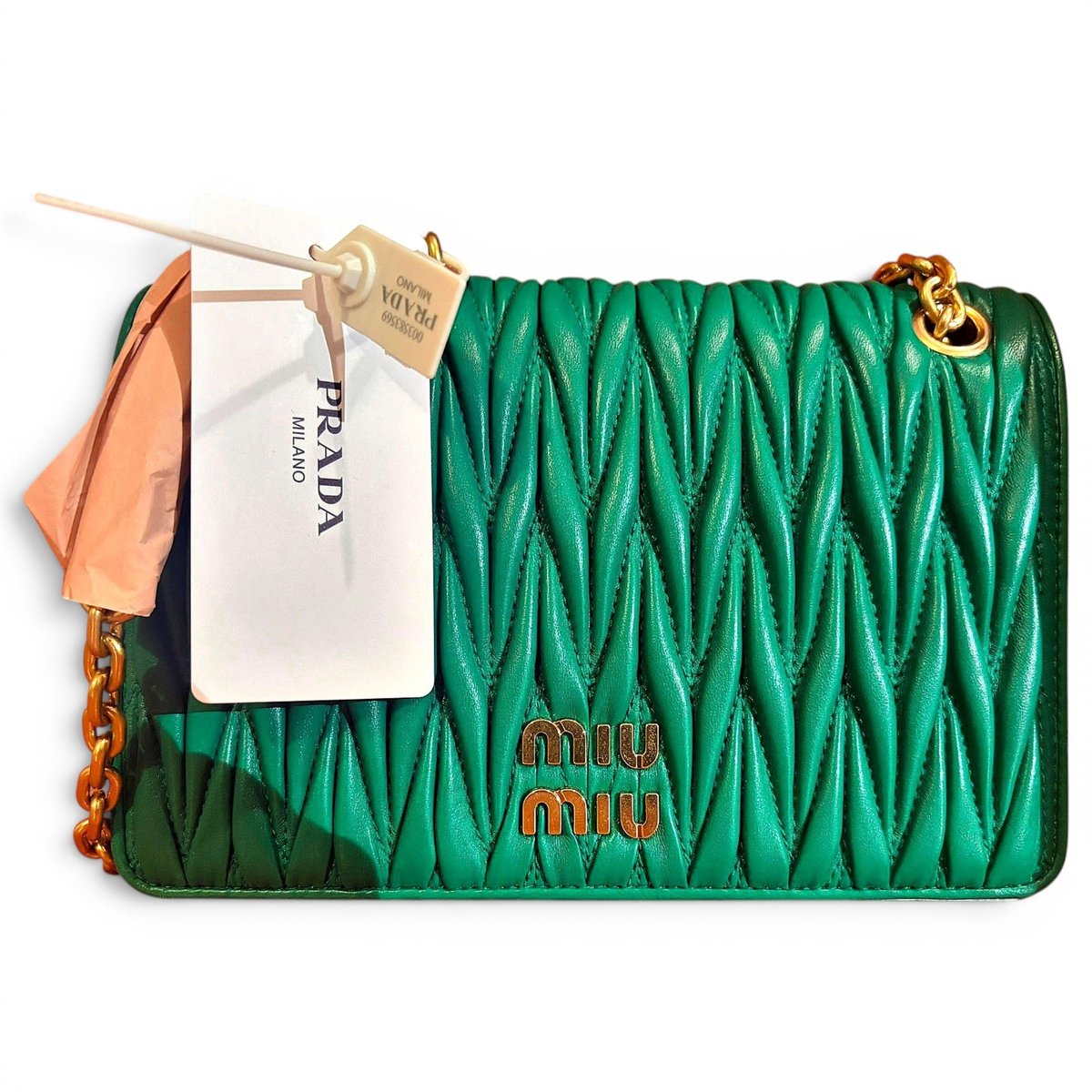 Matelassé leather handbag