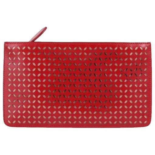 Leather clutch bag