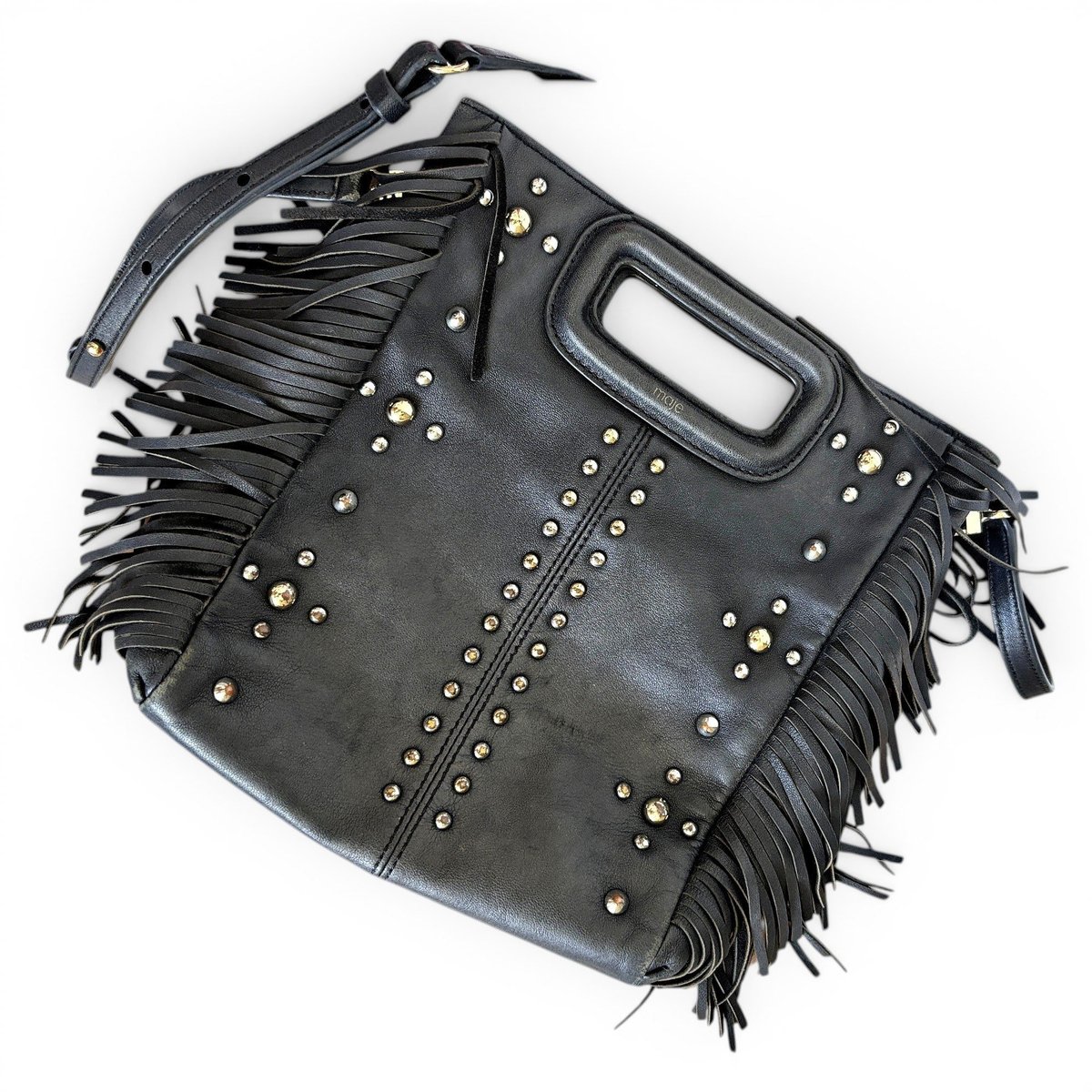 Sac M leather handbag