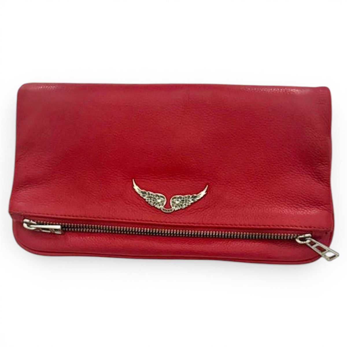 Rock leather clutch bag