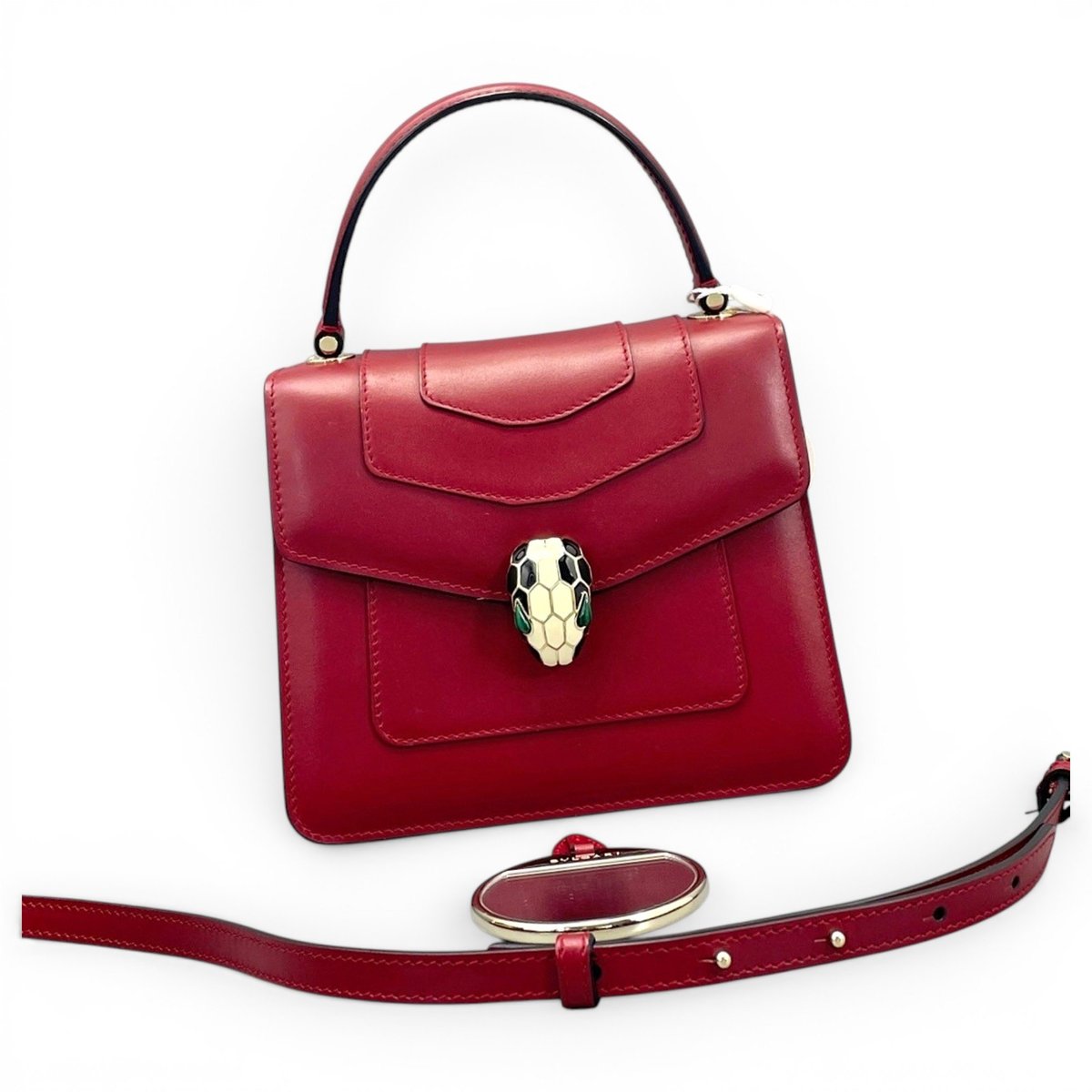 Serpenti leather handbag