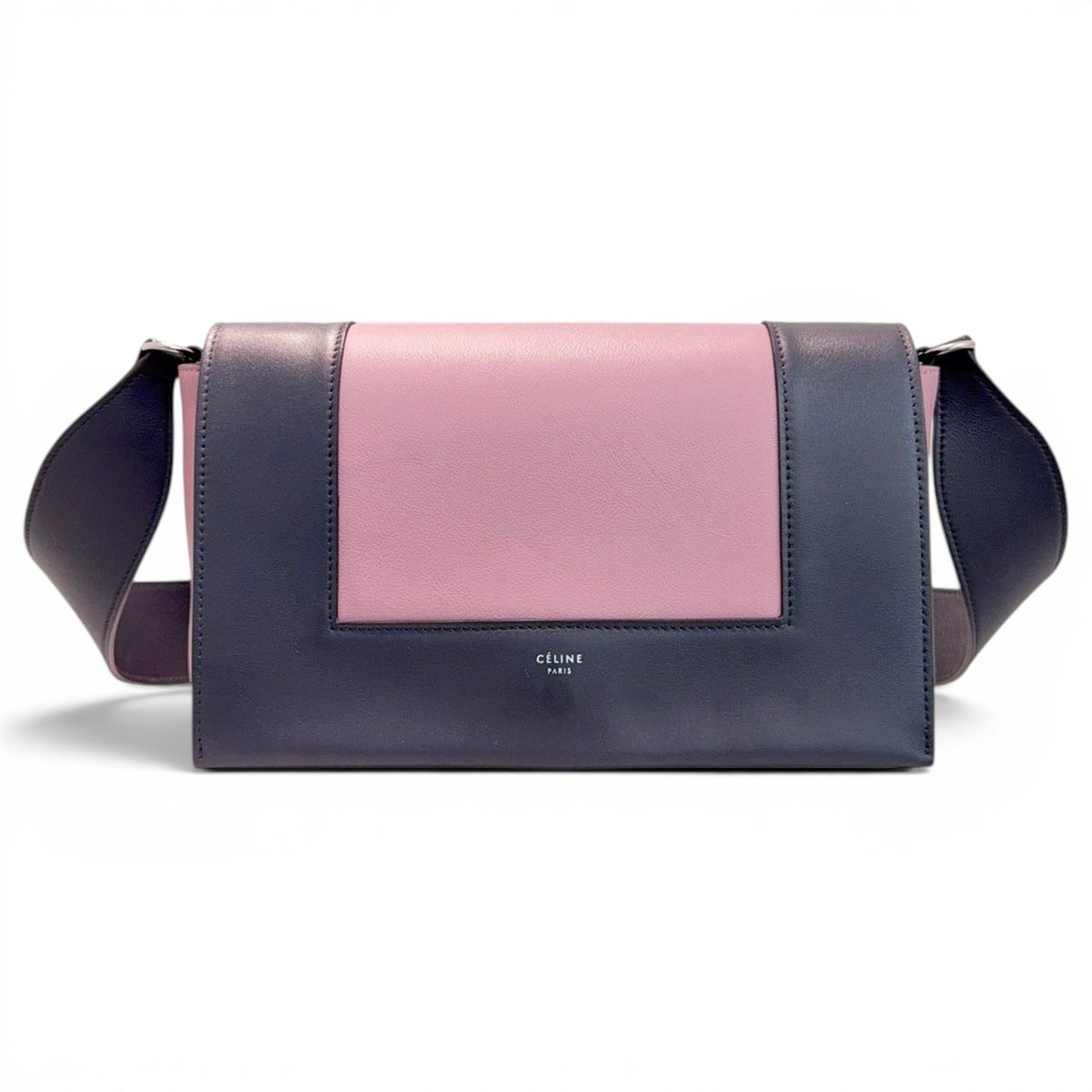 Frame leather handbag