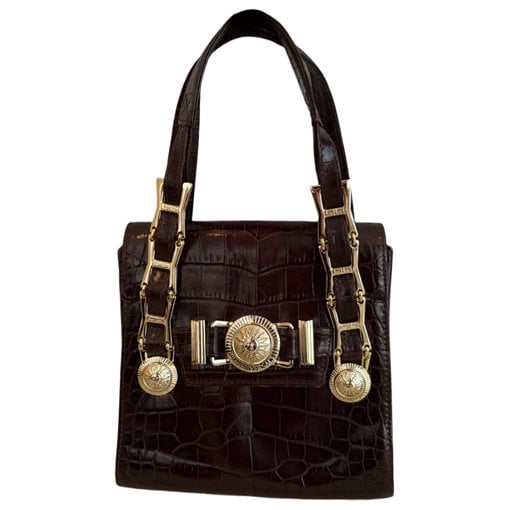 Patent leather satchel