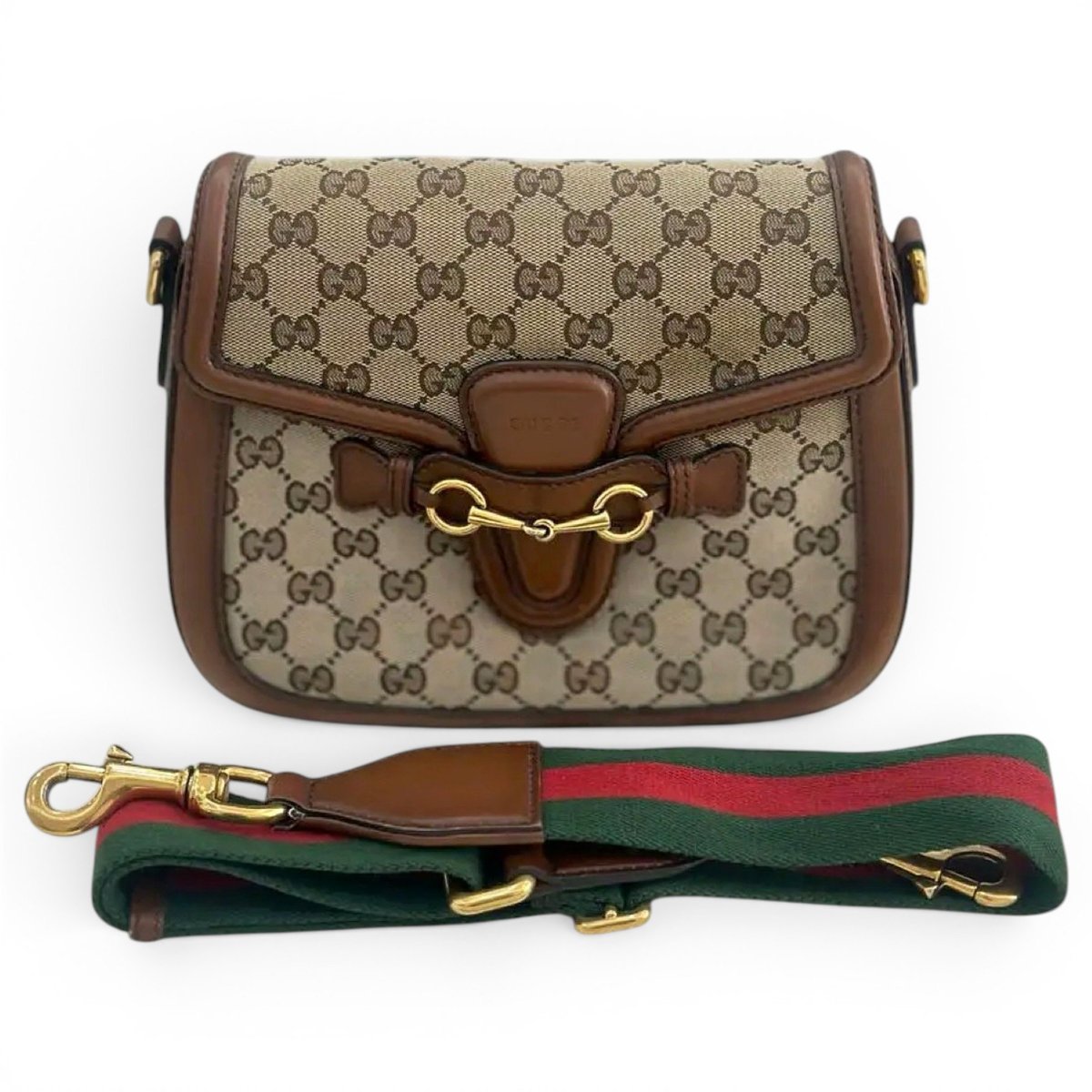 Lady Web leather crossbody bag