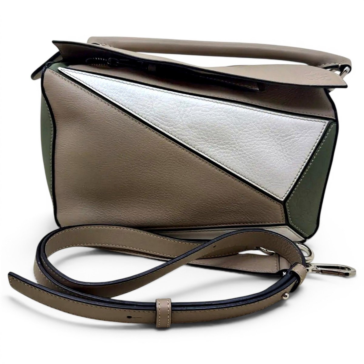 Puzzle leather crossbody bag