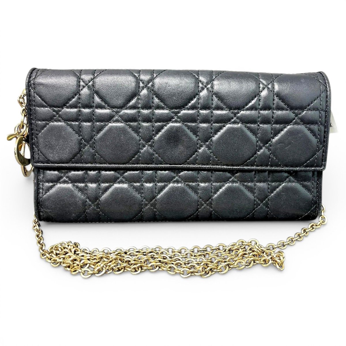 Lady Dior Wallet On Chain leather crossbody bag