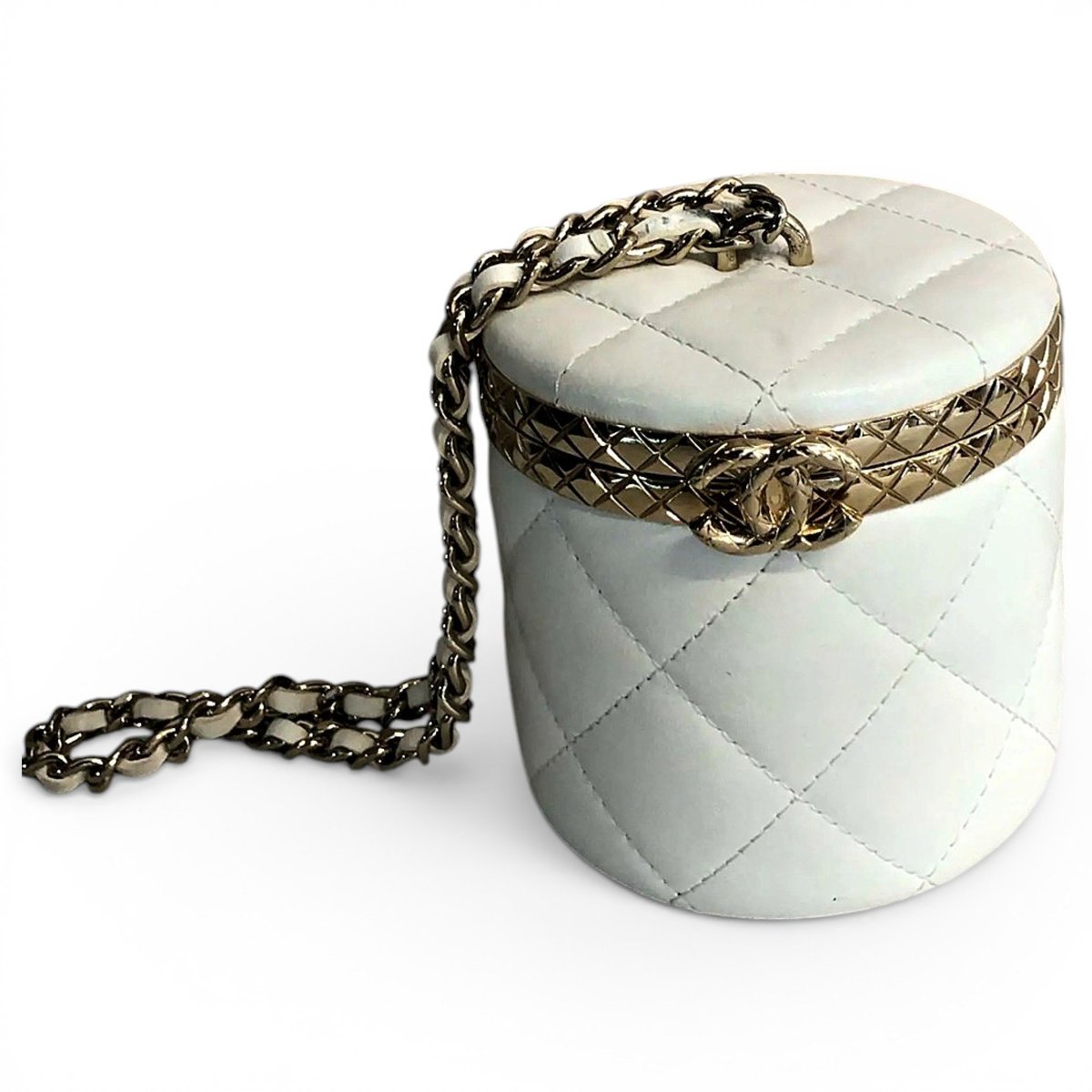 Vanity leather handbag