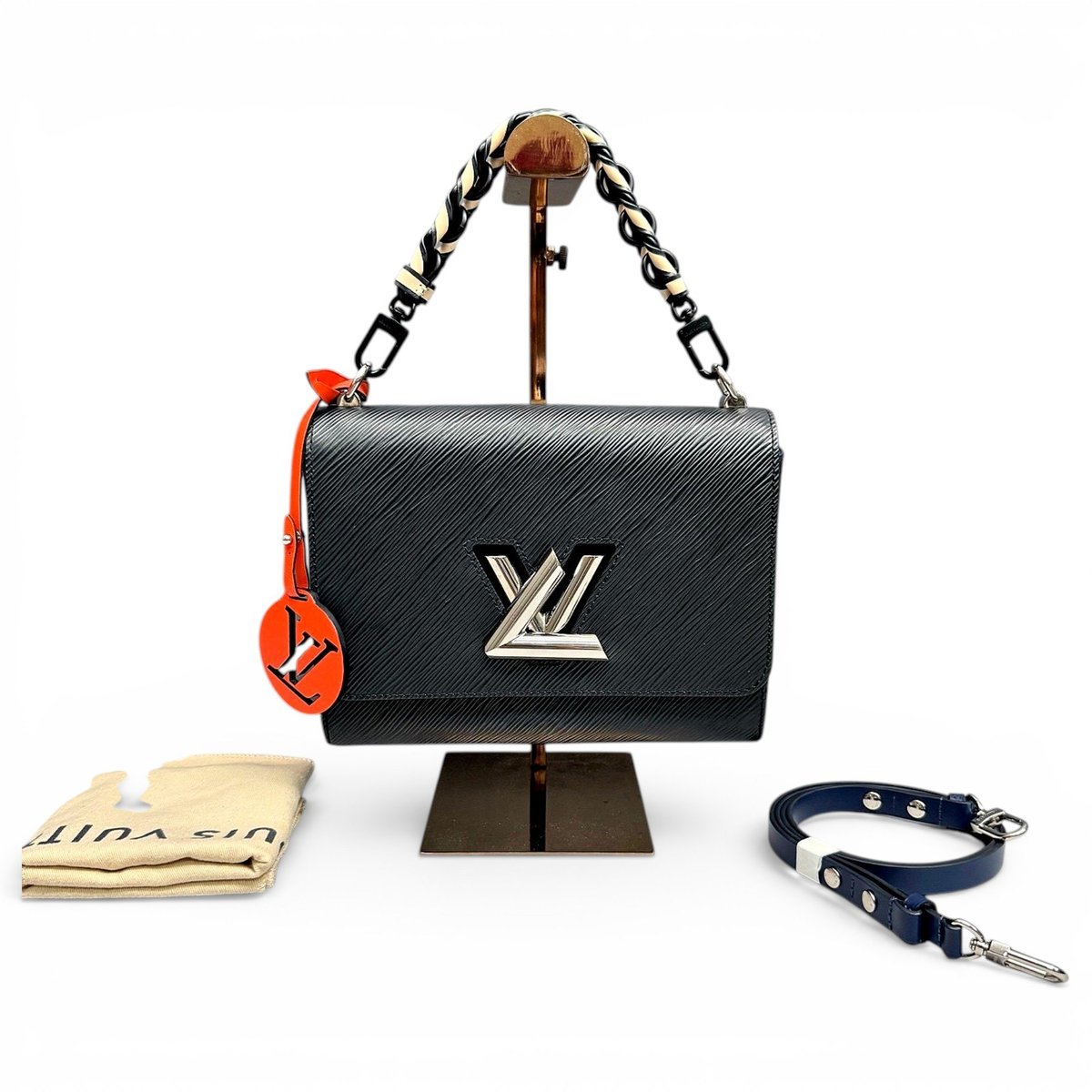 Twist leather handbag