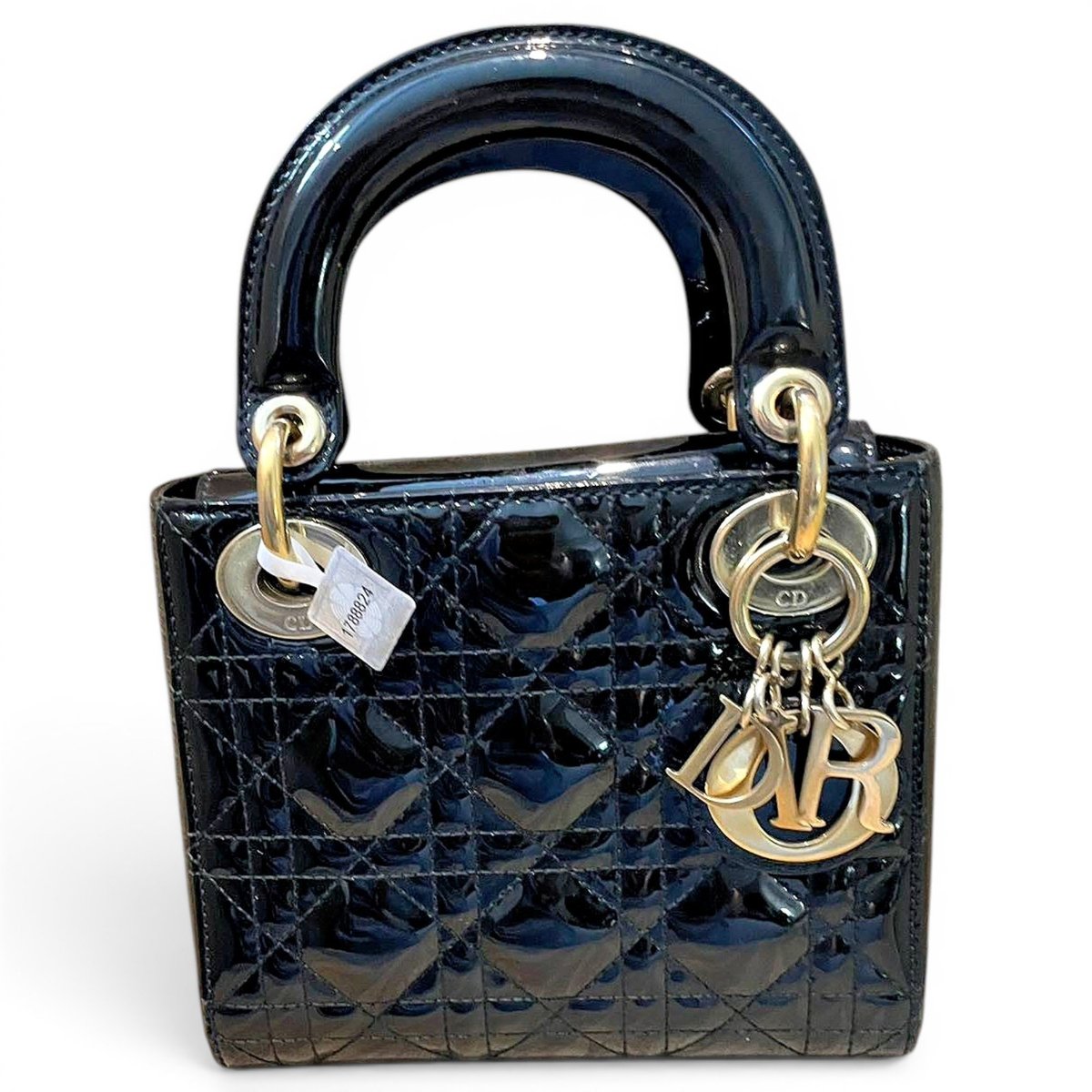 Lady Dior patent leather handbag
