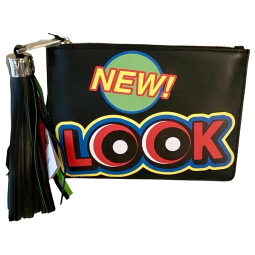 Leather clutch bag