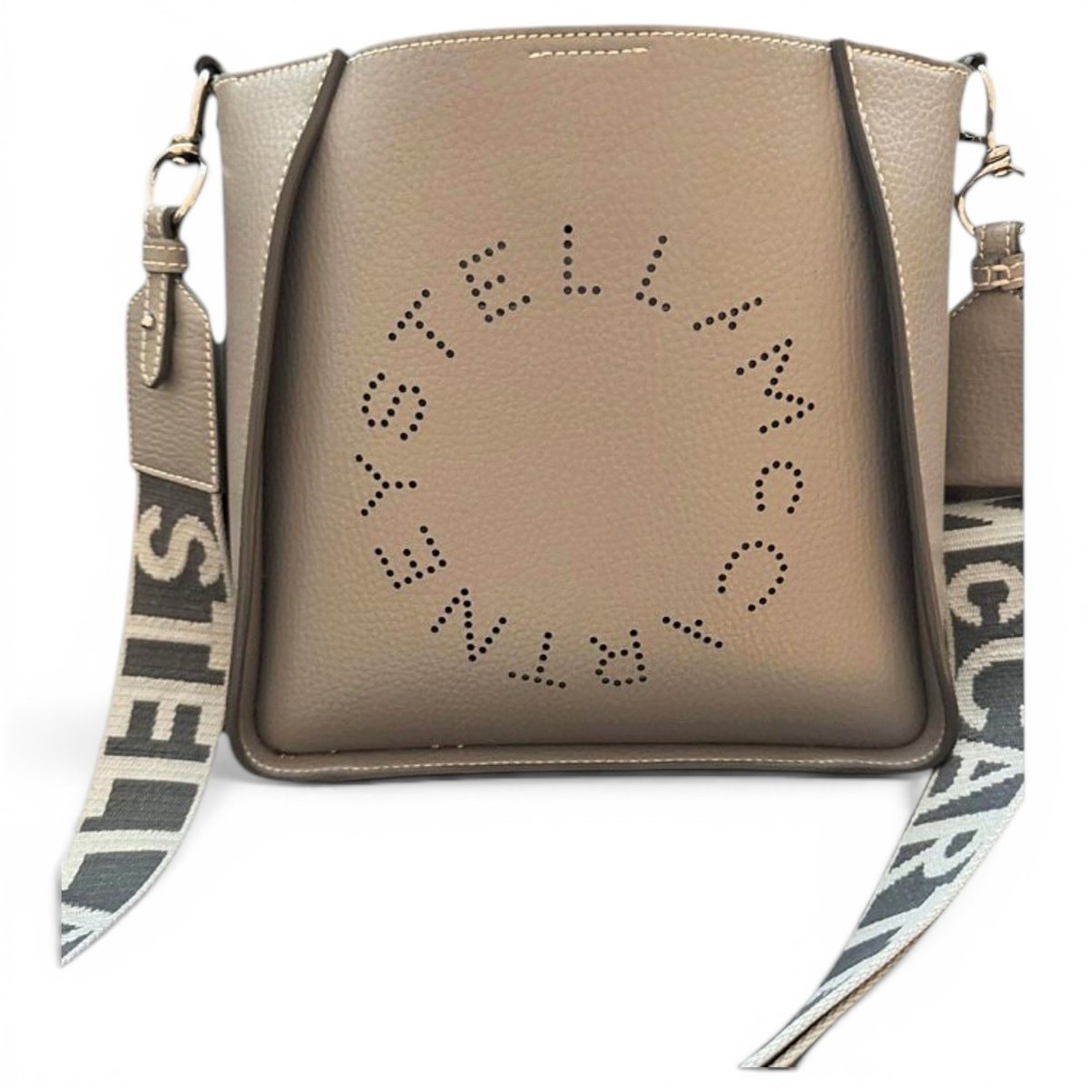 Logo leather handbag