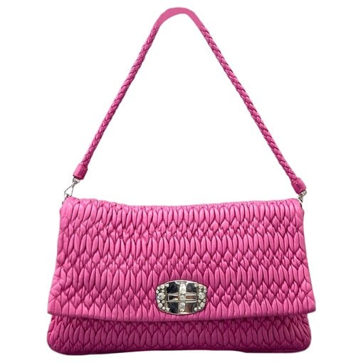 Miu Crystal leather handbag