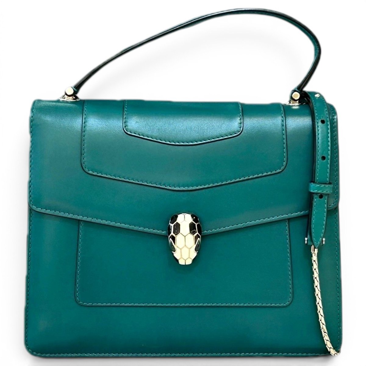 Serpenti leather handbag