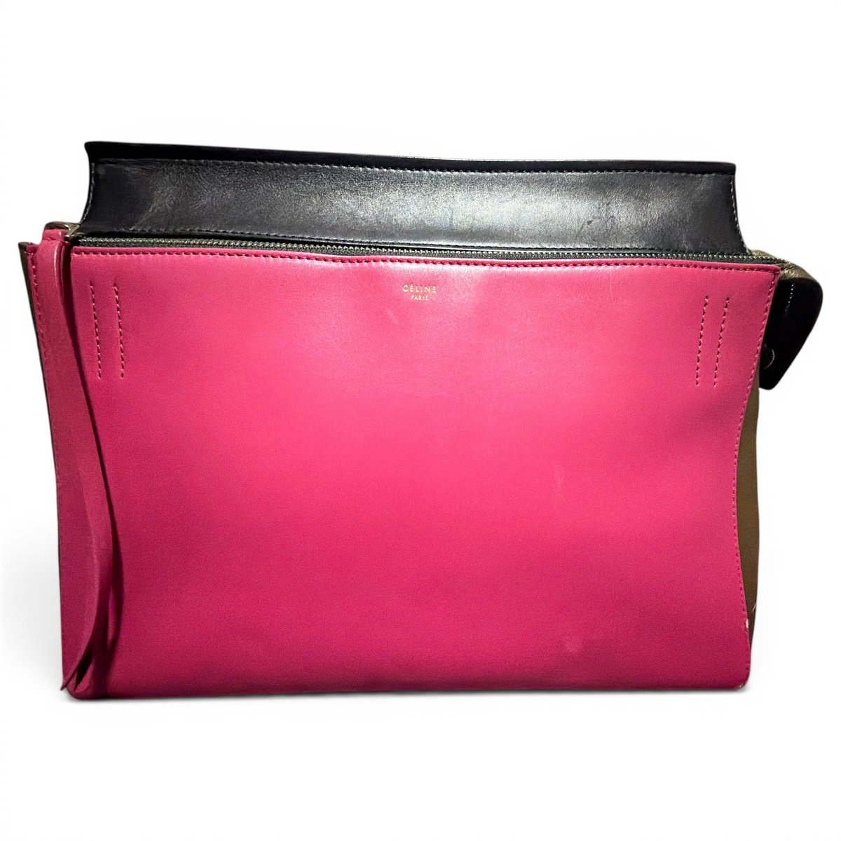 Edge leather handbag