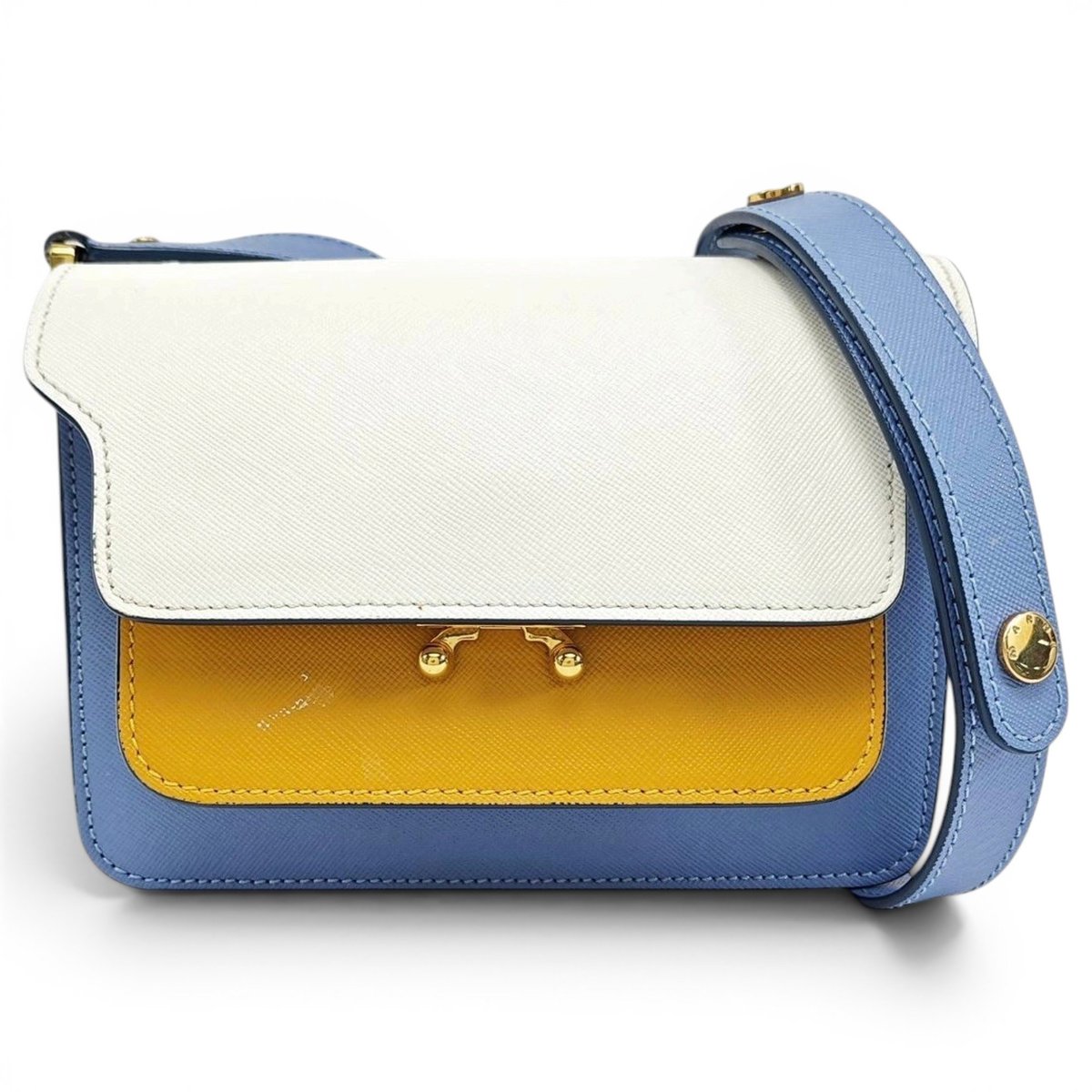 Trunk leather handbag