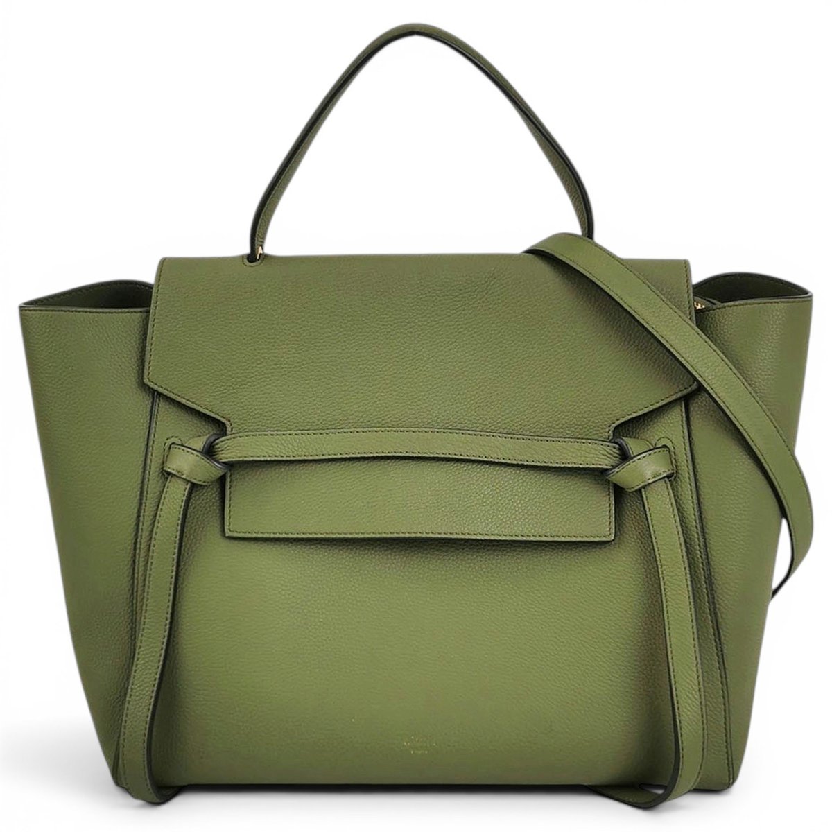 Belt leather handbag