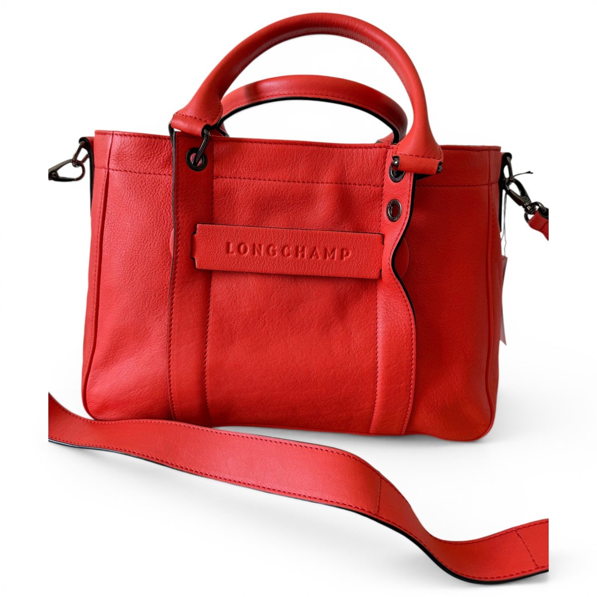 3D leather crossbody bag