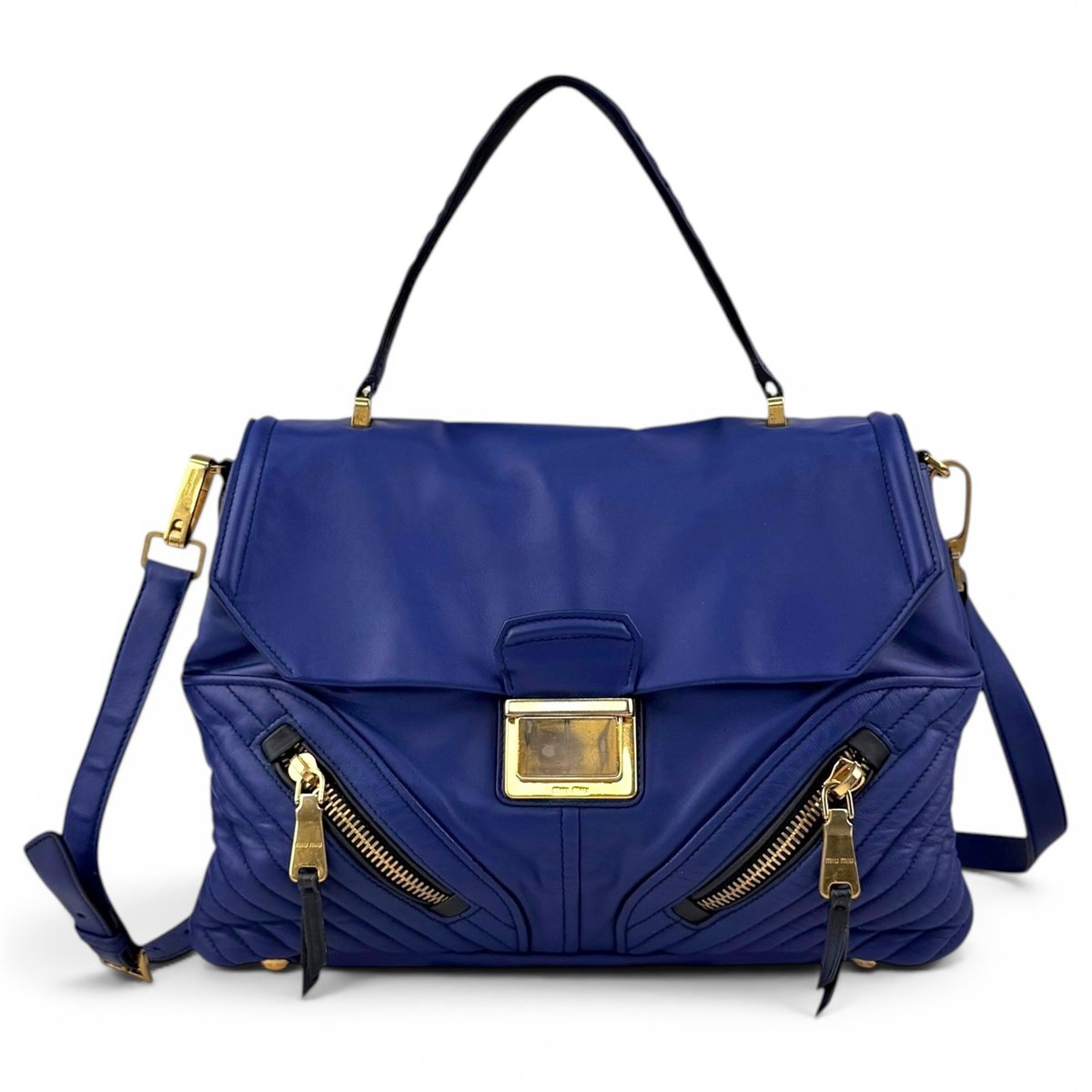 Coffer leather handbag