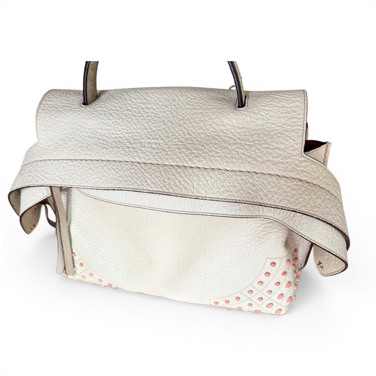 Wave leather handbag