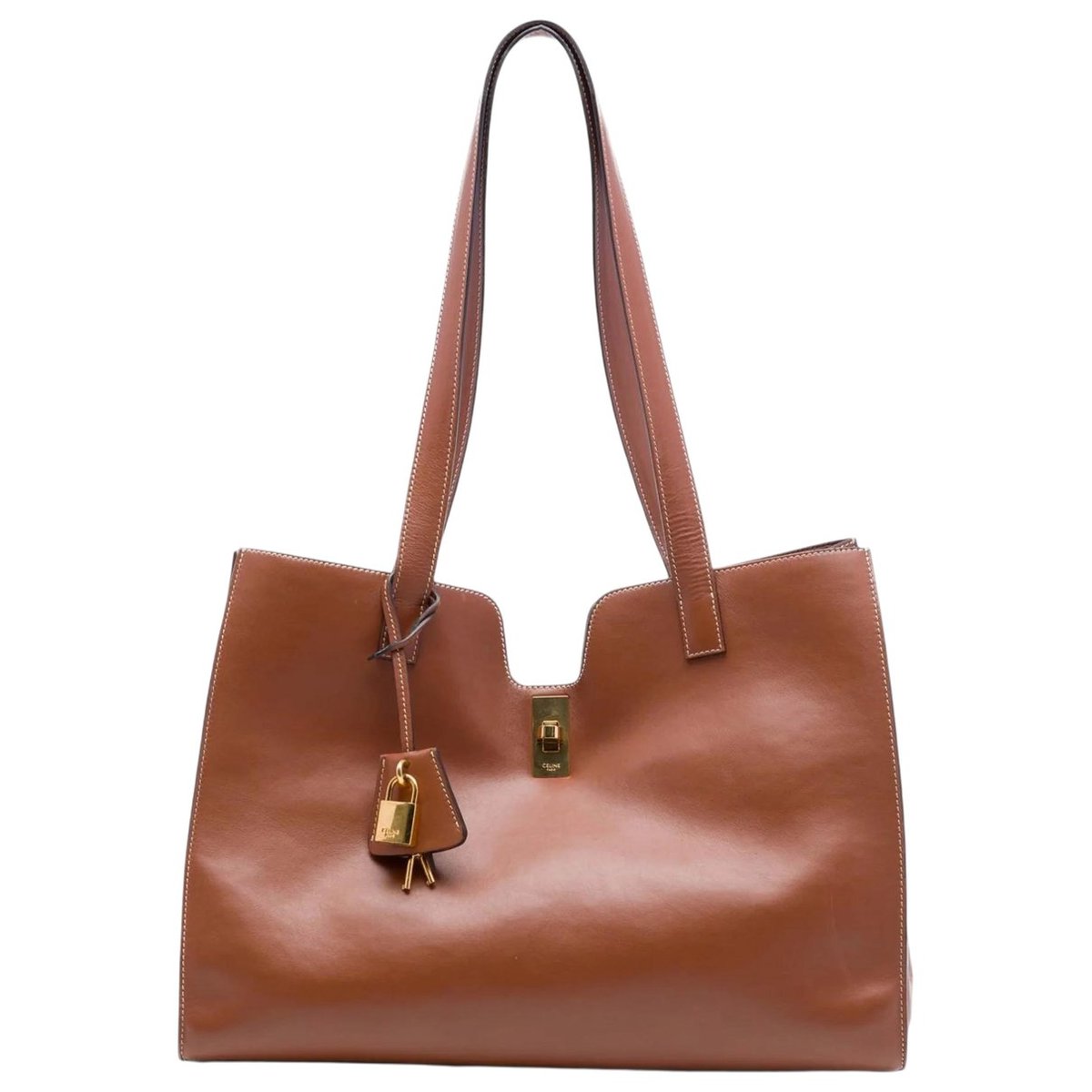 Cabas leather tote