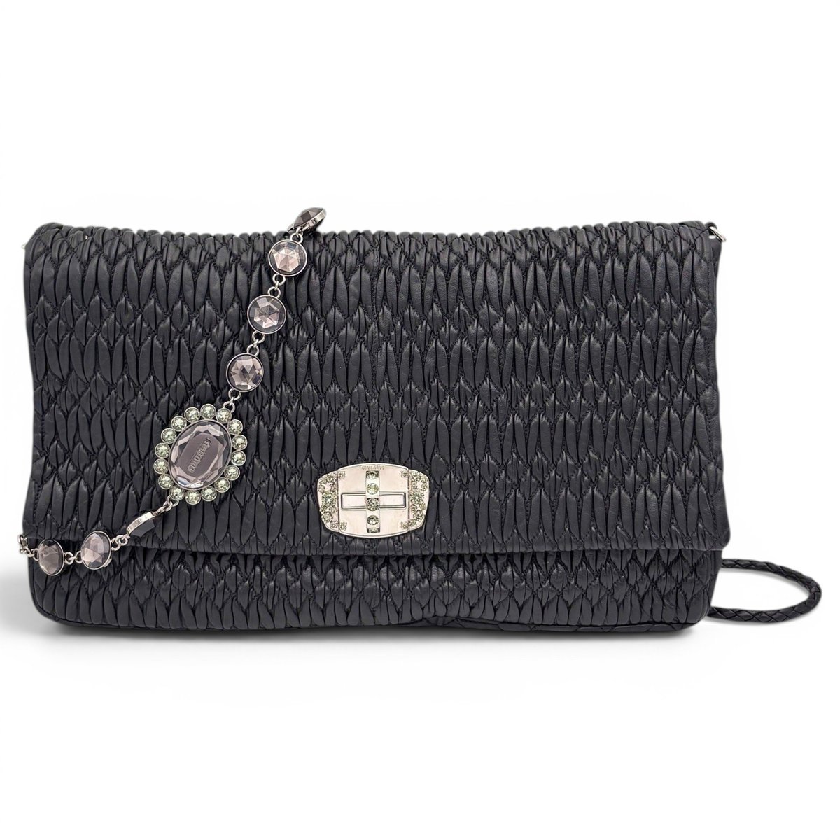 Matelassé pony-style calfskin handbag
