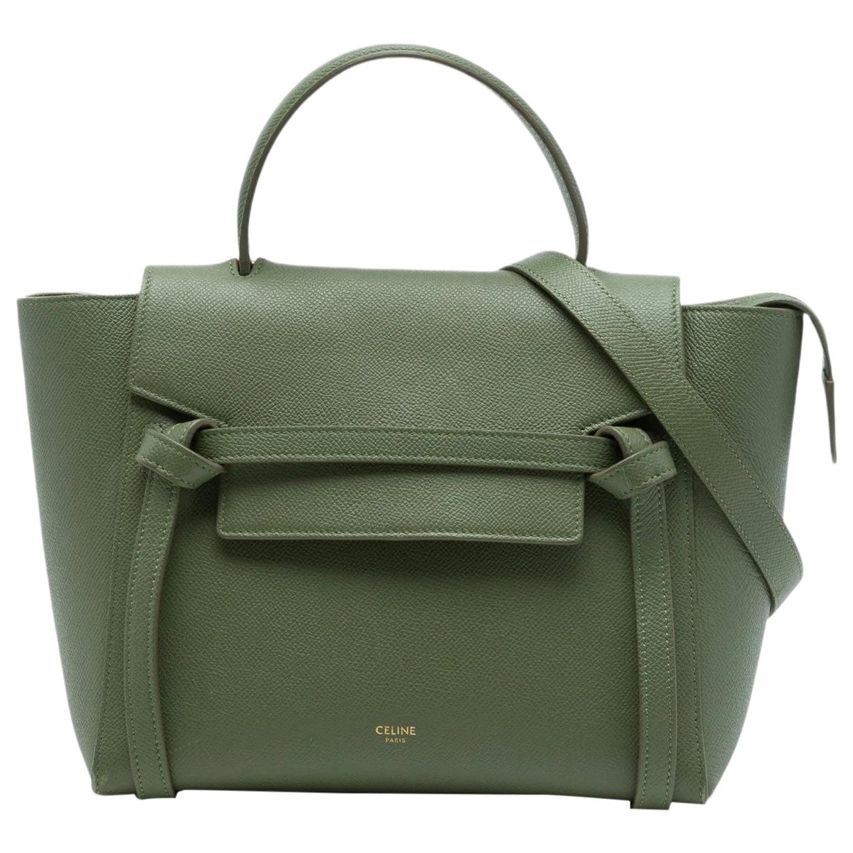 Belt leather satchel